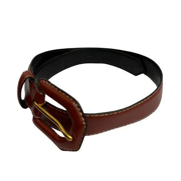 Yves Saint Laurent Brown Leather Belt